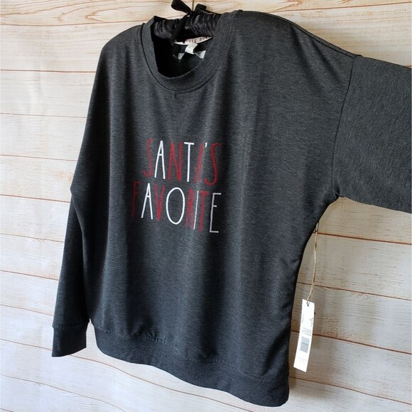 Rae Dunn "Santa's Favorite" Sweatshirt and Socks Set Women's Size Medium - Picture 3 of 11